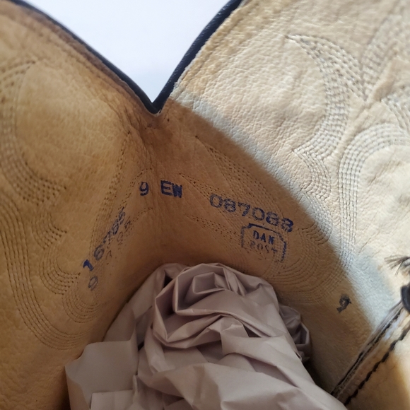 Dan Post Leather Western Cowboy Boots - Picture 3 of 16